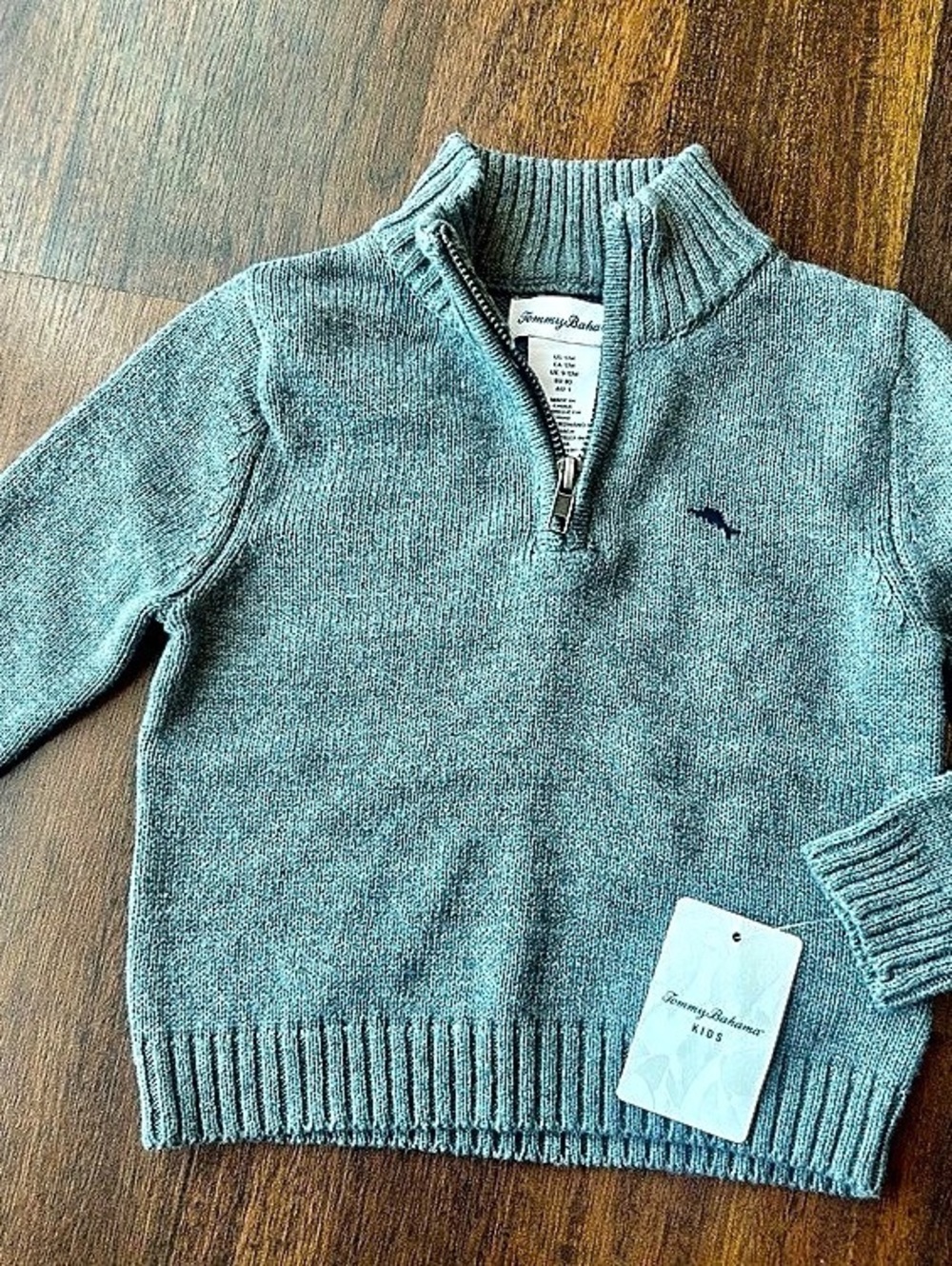 Tommy Bahama Boys Quarter-Zip Pullover Sweater Boys 12 months Grey